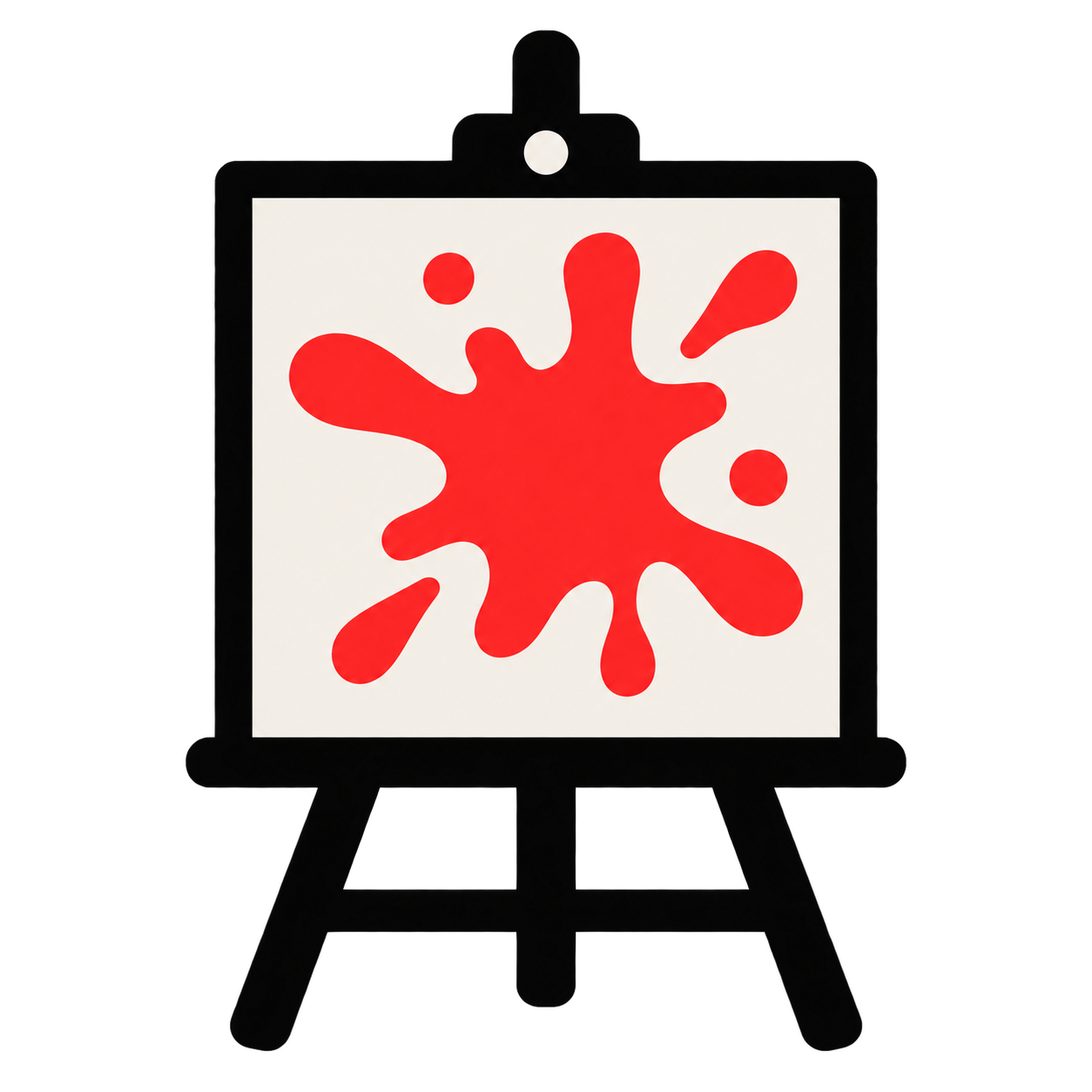 Illustrated paint canvas