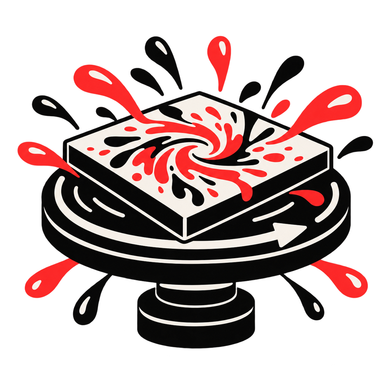 Spinning paint canvas